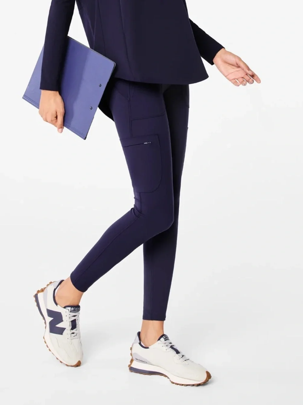 FIGS Ashland High-Rise Women’s Scrublegging (Navy) Skinny Leg Scrub Leggings